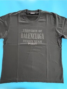 Balenciaga Property Of Balenciaga Design Team Paris Black T Shirt XXL Unifit